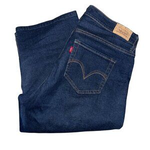 Levis 512 Perfectly Shaping Straight Leg Capris Jeans Womens Plus Size 16W Blue